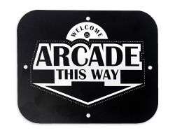 Metal Game Room Sign - Welcome, Arcade This Way